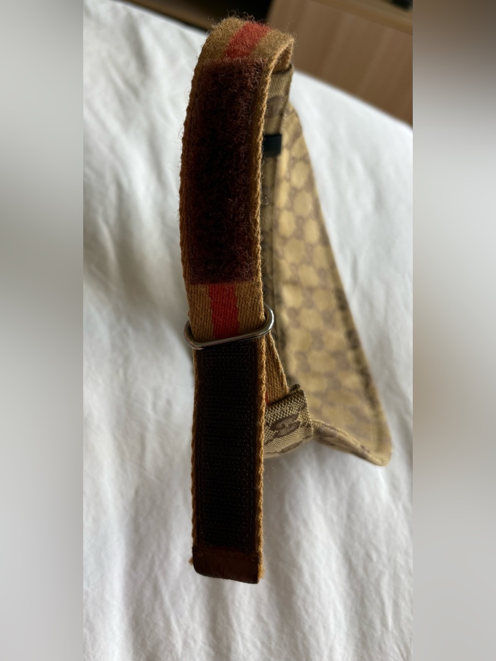 Vintage 99/00 Tom Ford Era Gucci GG Monogram Canvas Sun Visor Adjustable Size M - Picture 11 of 12